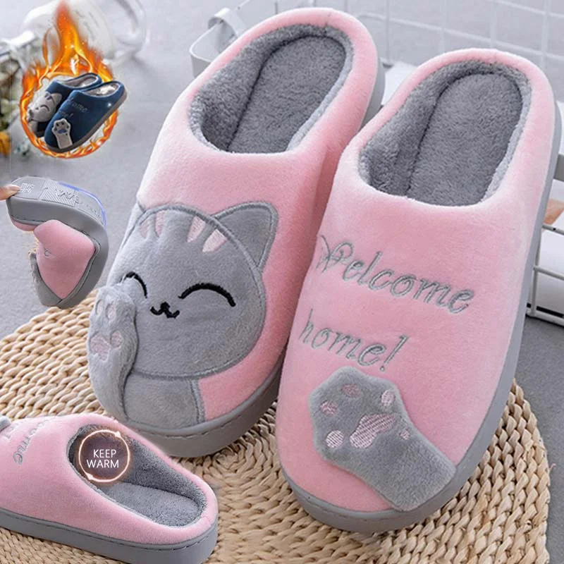 Winter Plush Flat Slippers Warm Cute Cartoon Embroidered Round Toe Flats Indoor Women's Bedroom Shoes Zapatillas Casa Mujer
Winter Plush Flat Slippers Warm Cute Cartoon Embroidered Round Toe Flats Indoor Women's Bedroom Shoes Zapatillas Casa Mujer