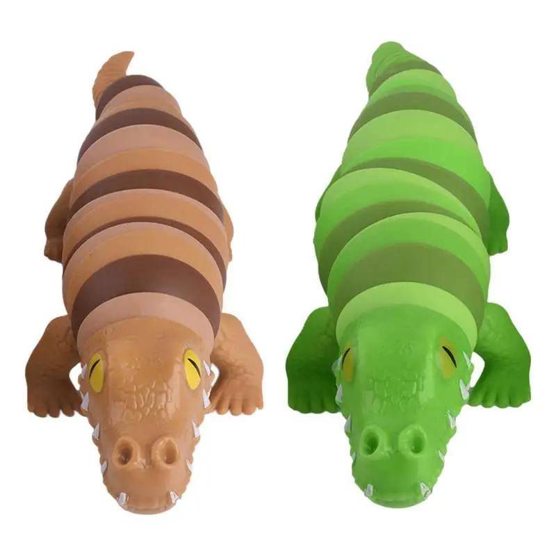 

Funny Crocodile Hand Sensory Fidget Toy Cartoon Crocodile Articulated Jointed Moving Creature Toy Cute Finger Toy for kids