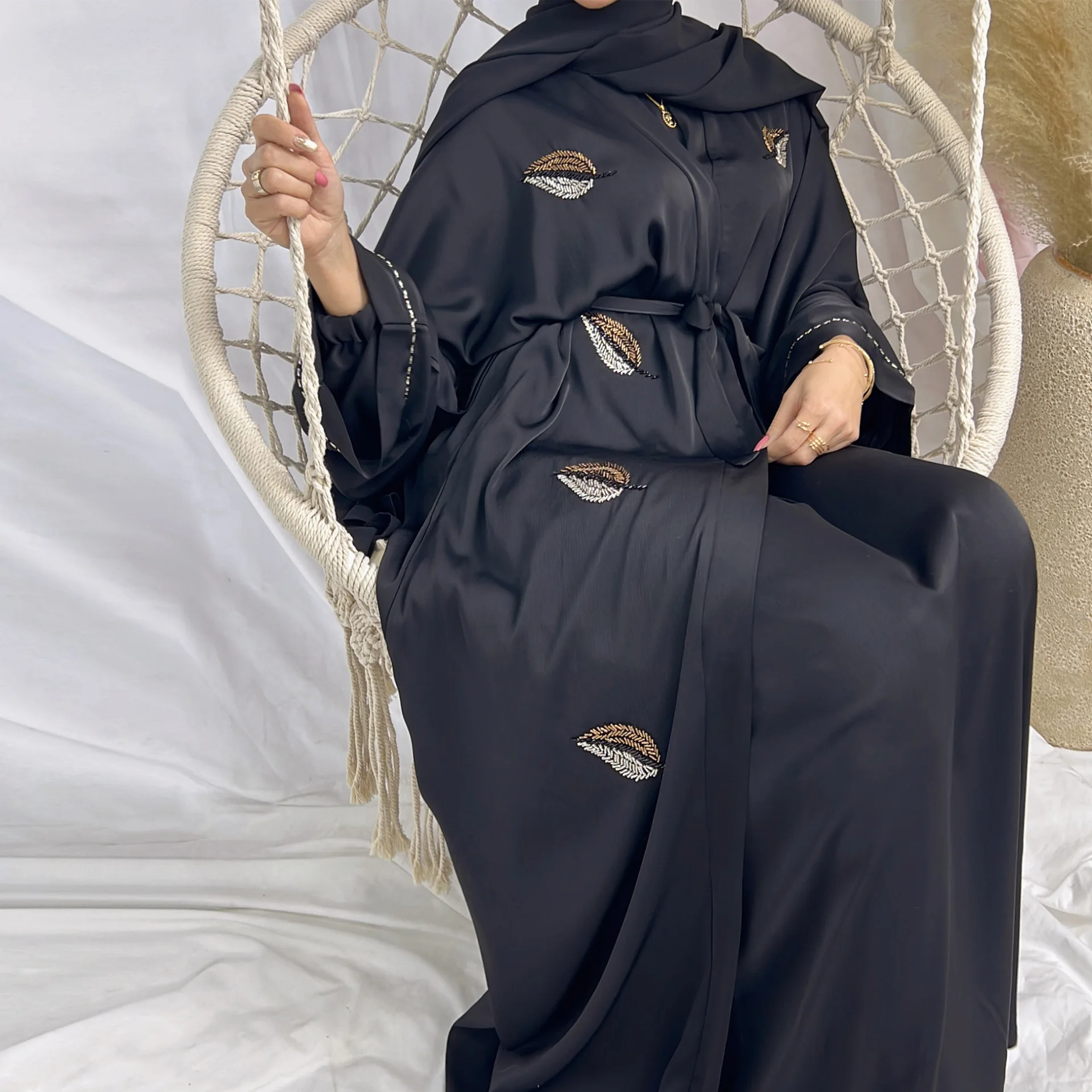 

Ramadan Abaya Muslim Women Hijab Long Maxi Dress Dubai Kaftan Turkey Arabic Islamic Clothes Gown Caftan Femme Musulmane Jalabiya