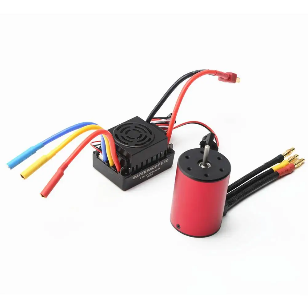 

Waterproof 3650 Brushless S3650 Motor 2300kv/3100kv/3900kv/4300kv With 60a Brushless Esc For Rc Car 1/8/1/10 Tamiya