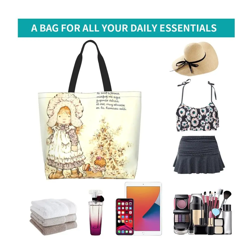 Custom Kawaii Sarah Kay Shopping Canvas Bags Women Portable Large Capacity Groceries Girl Roses And Watering Tote Shopper Bags 28 S1bc95059314b4d63995ad0e10c53e0b0m