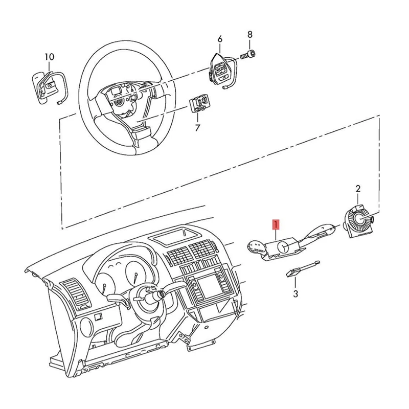 Car Steering Column Switch Assy 6Q0953513AG For VW SKODA Fabia II 2006-2015 Roomster Steering Combination Switch Accessories
Car Steering Column Switch Assy 6Q0953513AG For VW SKODA Fabia II 2006-2015 Roomster Steering Combination Switch Accessories