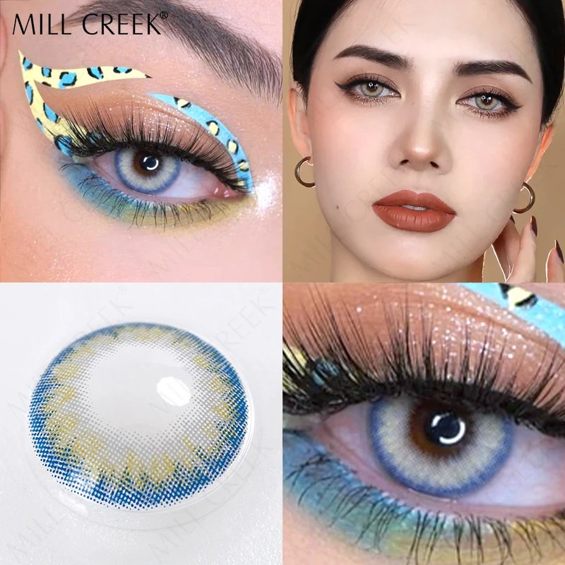 A Pair of Annual Color Contact Lenses Natural Color Lenses for Eye Use Lady Student Lens Box Color Cosmetics Shipping Free A Pair of Annual Color Contact Lenses Natural Color Lenses for Eye Use Lady Student Lens Box Color Cosmetics Shipping Free