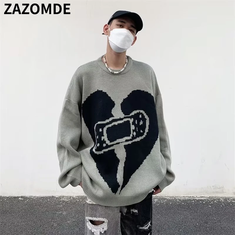 Sweater With Hearts Korean Fashion Men Men's Clothes Winter Trend Knit Harajuku Hip Hop Women's Oversize Print Clothing Sweaters
Sweater With Hearts Korean Fashion Men Men's Clothes Winter Trend Knit Harajuku Hip Hop Women's Oversize Print Clothing Sweaters