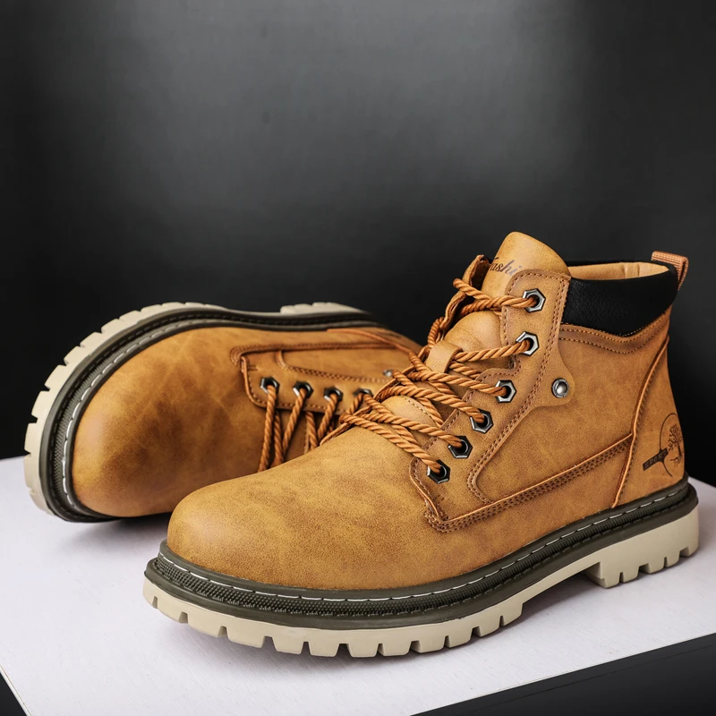 High Quality Men Casual Leather Boots Plus Size 38-47 Outdoor Fashion Work Boots Warm Short Plush Anti Slip Comfy Tide Boots
High Quality Men Casual Leather Boots Plus Size 38-47 Outdoor Fashion Work Boots Warm Short Plush Anti Slip Comfy Tide Boots