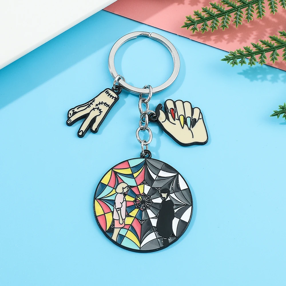 Wednesday Addams Keychain Thing Hand Keyring Addams Family Key Chain Decoration Derivatives Peripheral Products Accessories Gift 
Wednesday Addams Keychain Thing Hand Keyring Addams Family Key Chain Decoration Derivatives Peripheral Products Accessories Gift