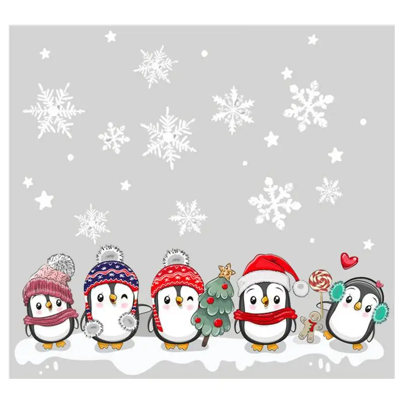 1PC Snowflake Christmas Window Wall Stickers Kids Room Christmas Decorations Stickers Removable Penguin Gel Cling sticker decor
1PC Snowflake Christmas Window Wall Stickers Kids Room Christmas Decorations Stickers Removable Penguin Gel Cling sticker decor