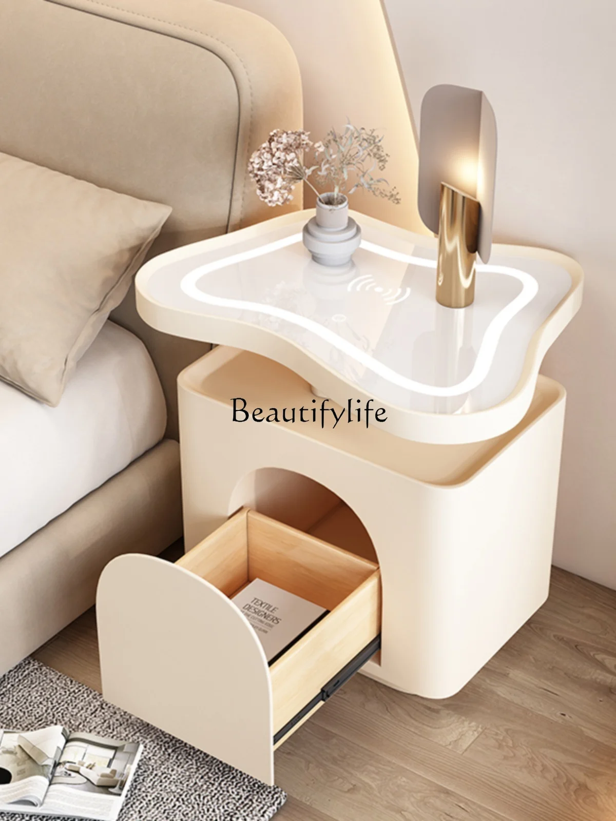 Smart Bedside Table Modern Minimalist Cream Fengyunduo Creative Side Cabinet Light Luxury High Sense New
Smart Bedside Table Modern Minimalist Cream Fengyunduo Creative Side Cabinet Light Luxury High Sense New