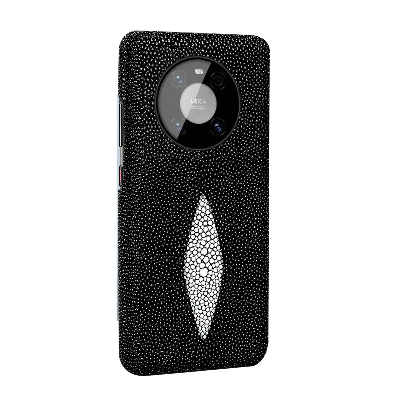 

Genuine Leather Case For Huawei Mate 40 30 Mate40 Mate30 Pro Original Stingray Leather Back Cover Coque Fundas