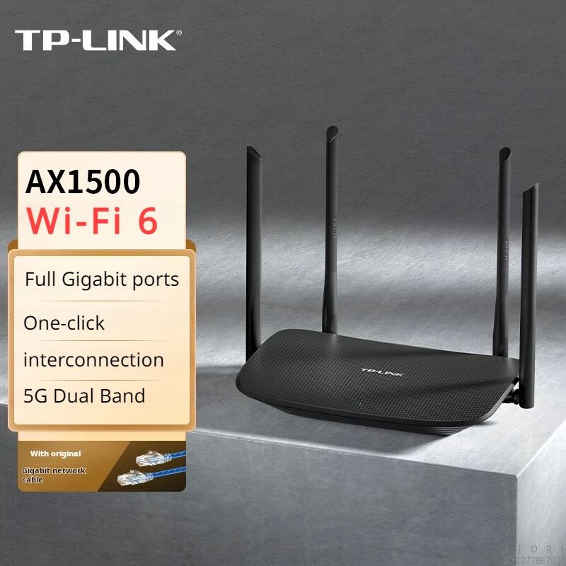 

TP-LINK WiFi6 Dual Gigabit AX1500 Wireless Router 5G Dual Band High Speed Wall Home Use Children's Internet Control XDR1520