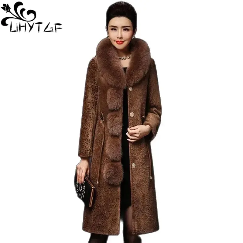 

Imitation Sheep Shearing Fur Coat Women Mid-Length Loose Winter Cashmere Fur Jacket Female Elegant Warm Large Size Overcoat 2886