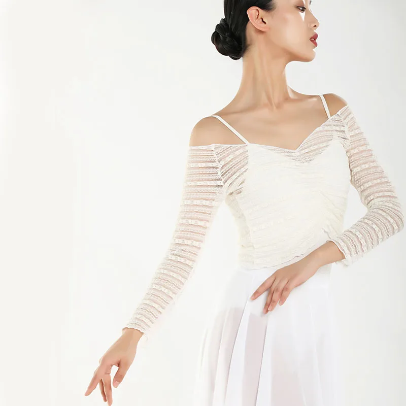 Women modern Dance Tops Ballet T shirt Long Sleeves Ballet practice flower net Classic Costumes for Dancing Tops Dancewear
Women modern Dance Tops Ballet T shirt Long Sleeves Ballet practice flower net Classic Costumes for Dancing Tops Dancewear