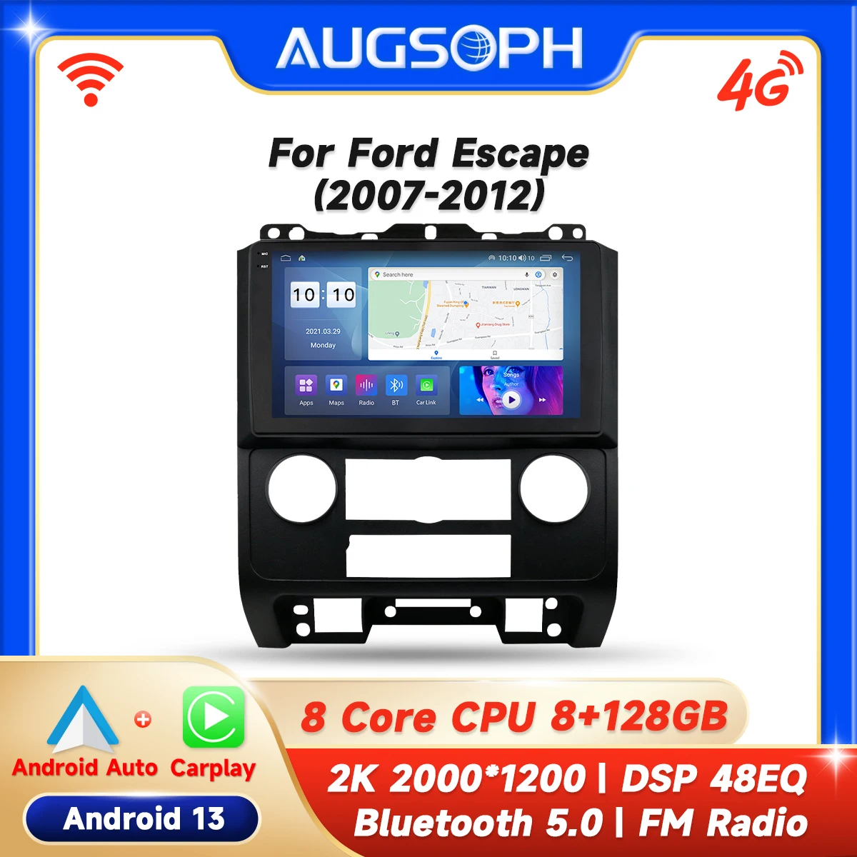 Автомобильный радиоприемник Android 13 для Ford Escape 2007-2012, мультимедийный плеер 9 дюймов 2K с 4G + WiFi Автомобильный видеопроигрыватель и 2Din GPS-навигация.
Автомобильный радиоприемник Android 13 для Ford Escape 2007-2012, мультимедийный плеер 9 дюймов 2K с 4G + WiFi Автомобильный видеопроигрыватель и 2Din GPS-навигация.