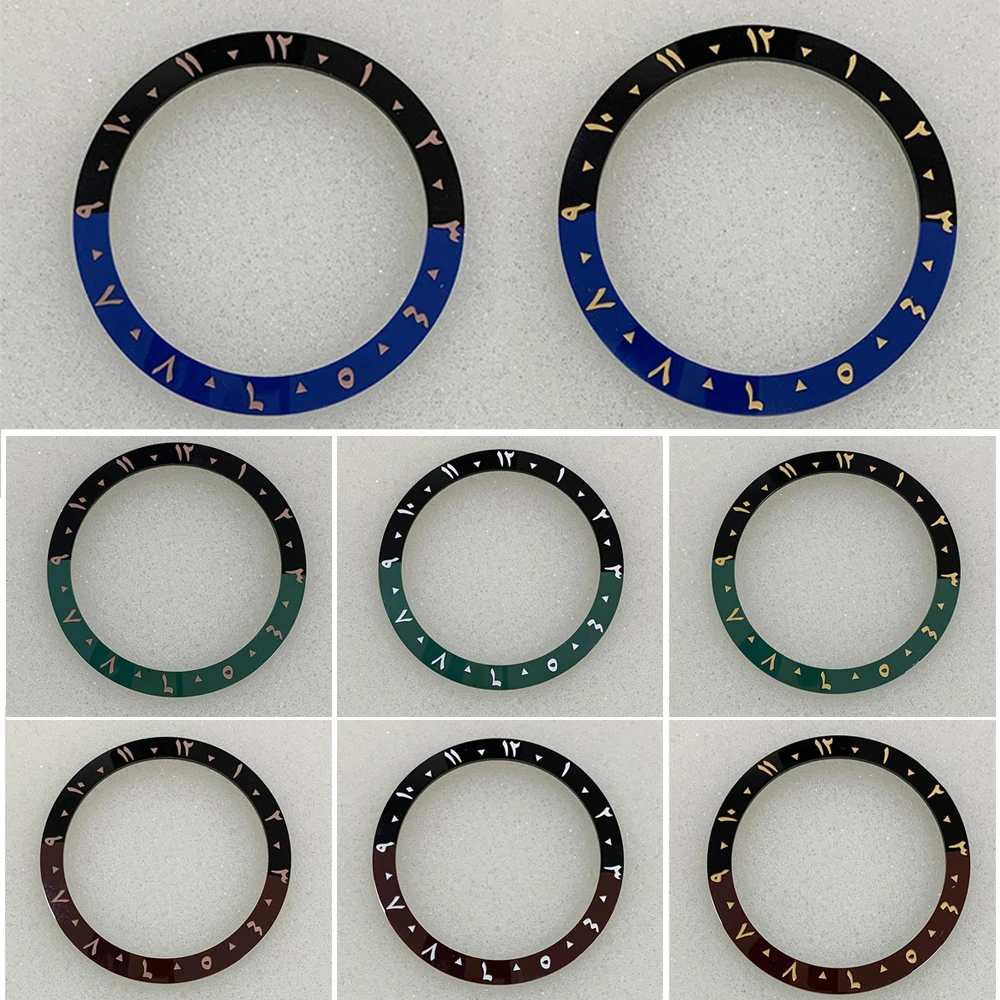 

38mm Arabic Numeral Watch Bezel Ceramic Ring 30.5mm Inner Diameter Bezels Insert for 40mm Watch Case Spare Parts