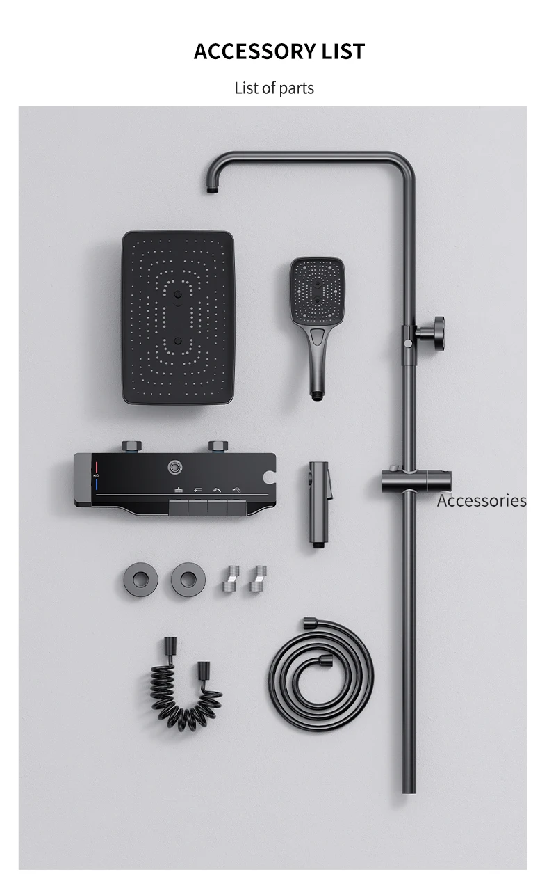 Smart Shower System Thermostatic Head For Bathroom Brass Household Digital Display Set Wall Mount Rainfall shower 19 Mallzona S1bdf5a4ada7b4dc5bcd95d4076239e7dv Smart Shower System Thermostatic Head For Bathroom Brass Household Digital Display Set Wall Mount Rainfall shower Mallzona