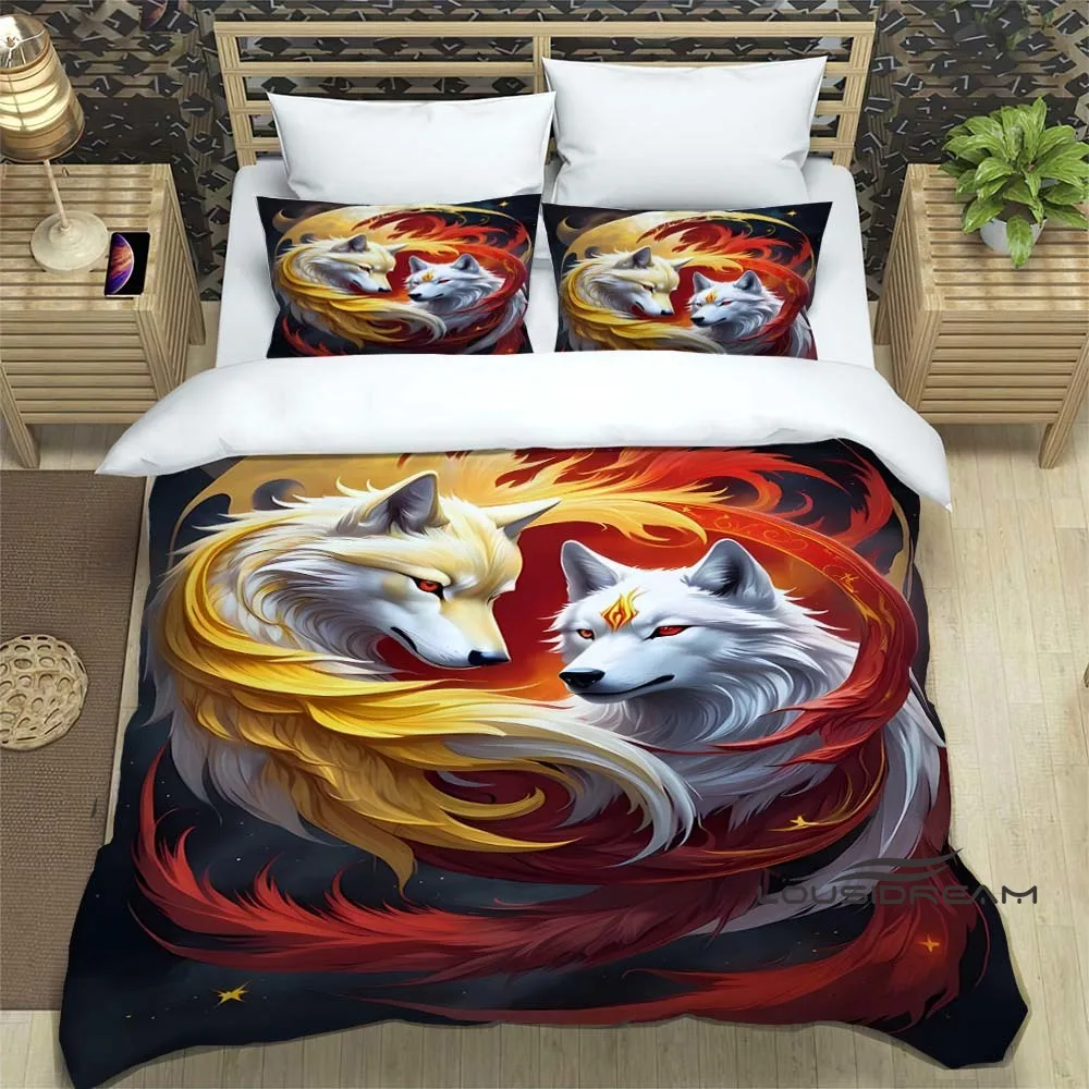 

Wolf Art Bedding Set Fashion 3D Printing Home Decoration Boy Girl King Size Bedding Set Quilt Cover Pillowcas