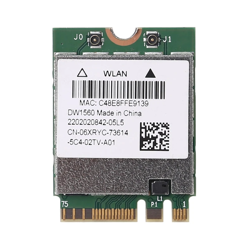 83XC 6XRYC DW1560 BCM94352Z для M.2 WiFi WLAN Bluetooth-совместимая 4.0 802.11ac 867 Мбит/с BCM94352 Беспроводная карта для DELL
83XC 6XRYC DW1560 BCM94352Z для M.2 WiFi WLAN Bluetooth-совместимая 4.0 802.11ac 867 Мбит/с BCM94352 Беспроводная карта для DELL