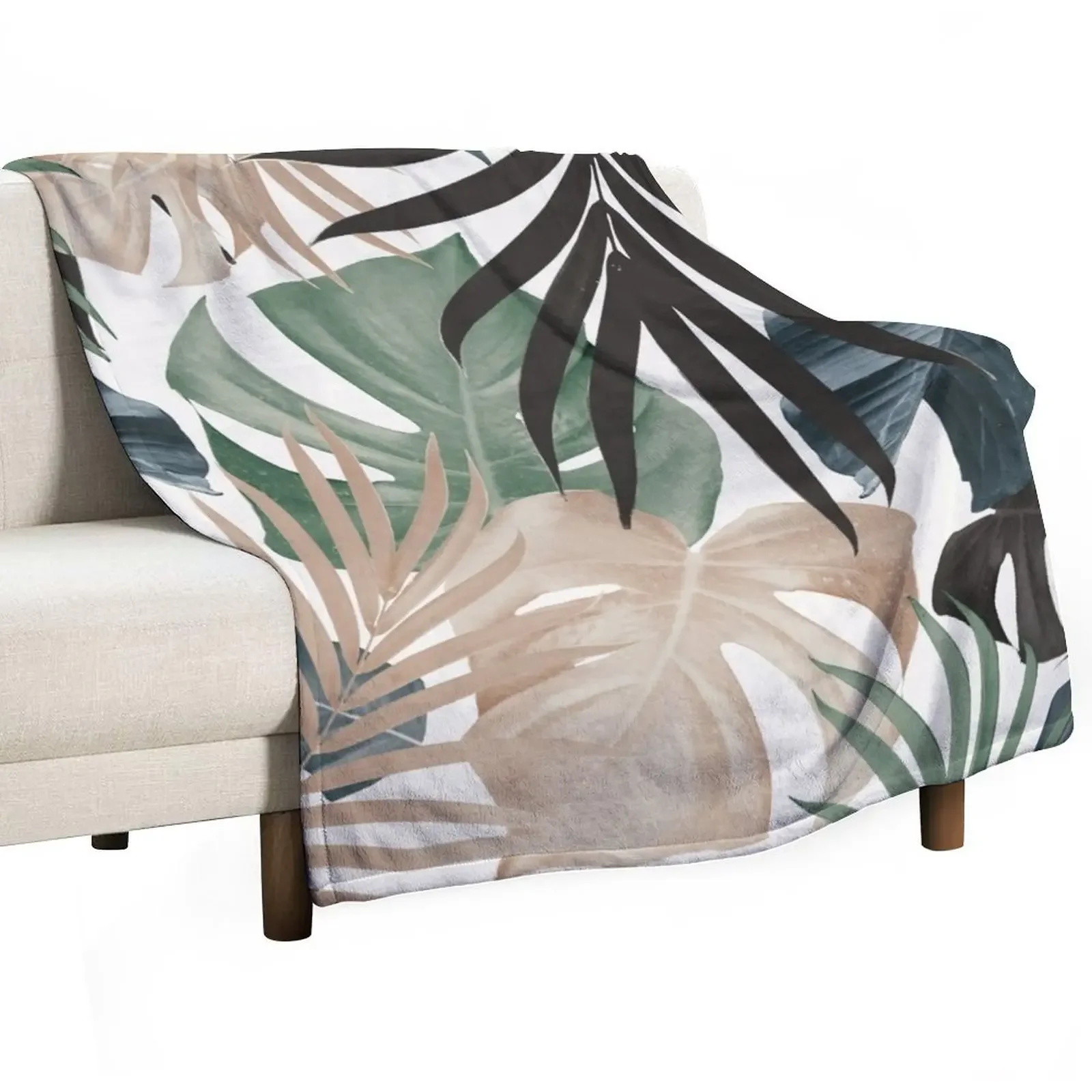 

Tropical Jungle Leaves Pattern #13 (Fall Colors) #tropical #decor #art Throw Blanket Designers funny gift Fluffy Shaggy Blankets