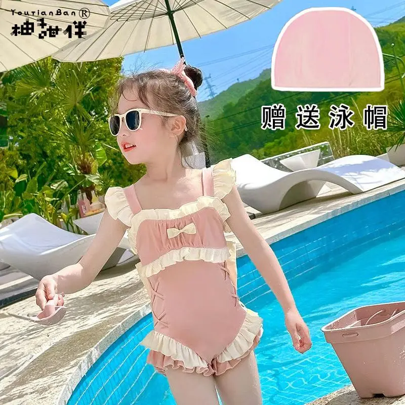 Children's Girl Swimsuit Foreign 3 Years Old 6 Piece Cute Super Cute Girl Princess Swimming Cap Swimsuit Girls' Swimsuit
Children's Girl Swimsuit Foreign 3 Years Old 6 Piece Cute Super Cute Girl Princess Swimming Cap Swimsuit Girls' Swimsuit