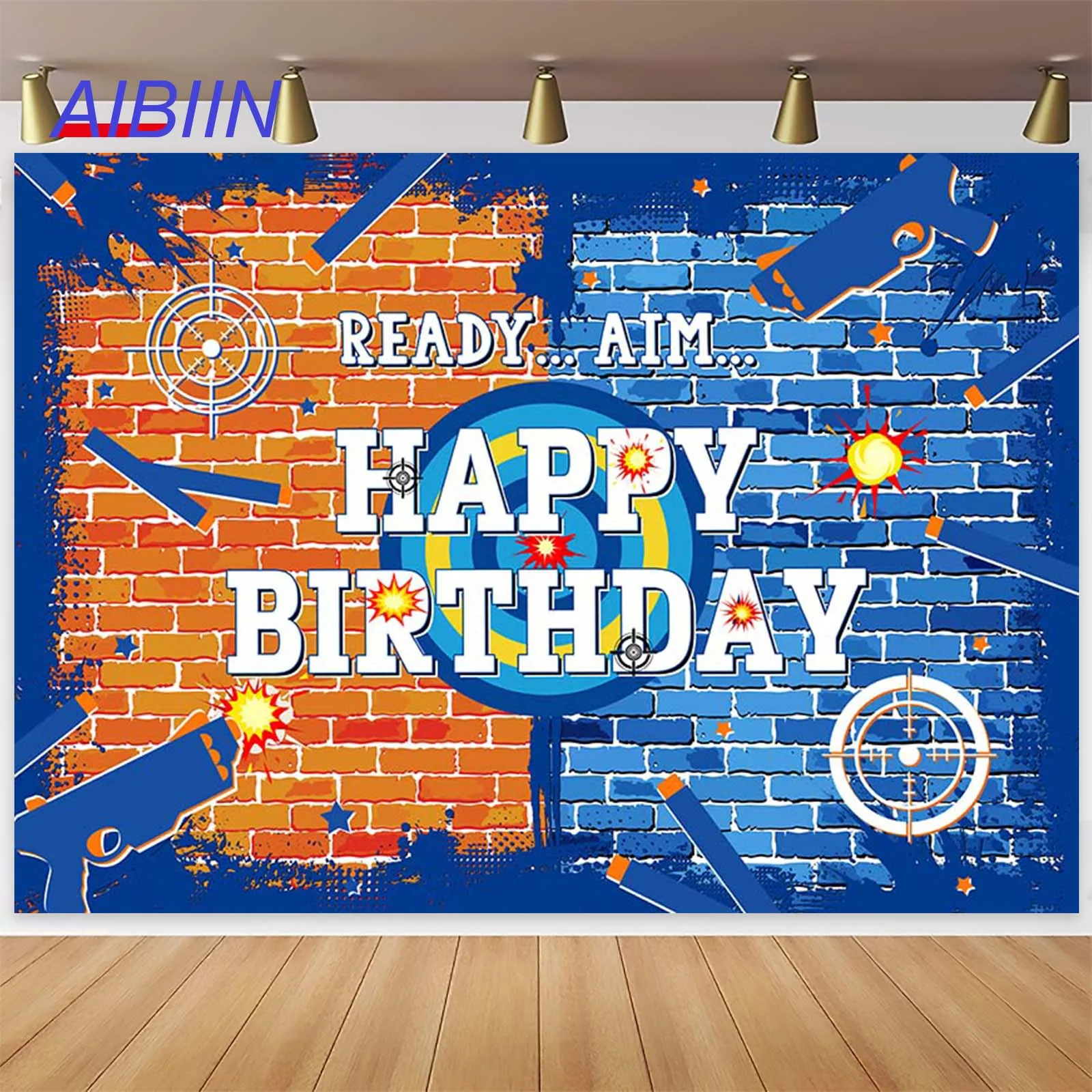 AIBIIN Shooting Competition Happy Birthday Party Backdrop Live CS Brick Wall Photography Background Boy Cake Table Party Decor
AIBIIN Shooting Competition Happy Birthday Party Backdrop Live CS Brick Wall Photography Background Boy Cake Table Party Decor