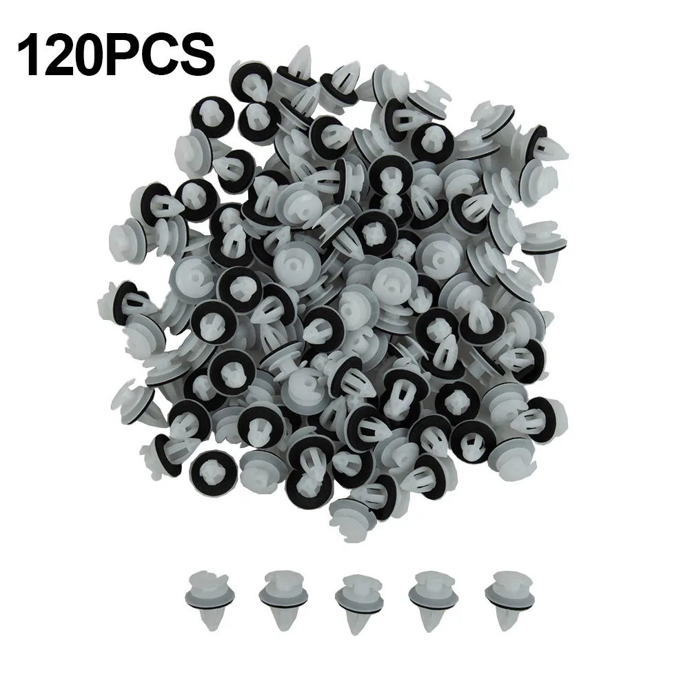 

Plastic White Mouldings Trim Accessories Replacement 120pcs Car Door clips Panel Fixing For BMW BE36 E38 E39 E46