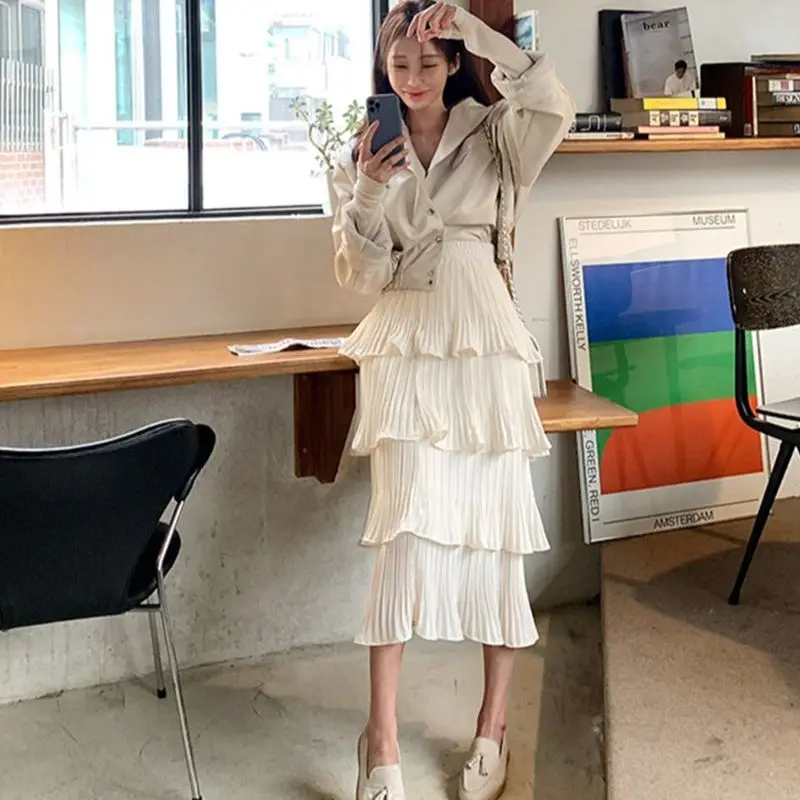 2022 Autumn and Winter Skirt Suit Ruffle Multilevel Show Thinness Versatile Free Shipping
2022 Autumn and Winter Skirt Suit Ruffle Multilevel Show Thinness Versatile Free Shipping