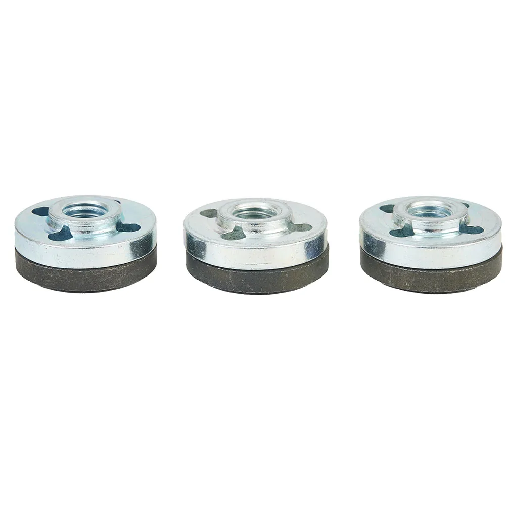 6 Pcs Steel Lock Nuts Flange Nut Inner Outer Kit Angle Grinder Flange Nuts Steel 2 Specifications Toothless/Toothed 30mm/1.18inc
6 Pcs Steel Lock Nuts Flange Nut Inner Outer Kit Angle Grinder Flange Nuts Steel 2 Specifications Toothless/Toothed 30mm/1.18inc