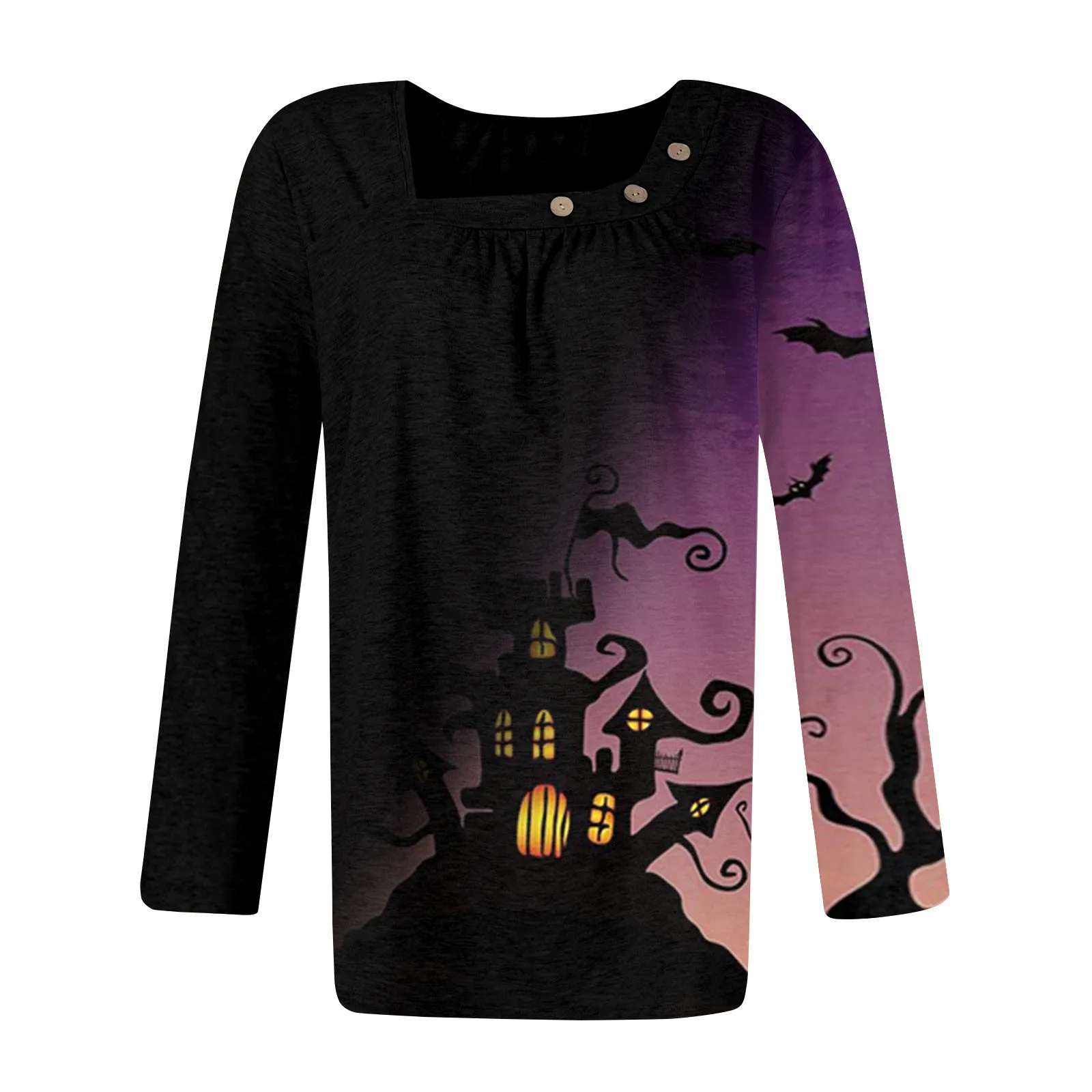 Long Sleeve Blouses For Women Casual O Neck Button Down Shirt Halloween Print Blouse Tops Loose Fit Fall Shirt Top Women Cropped
Long Sleeve Blouses For Women Casual O Neck Button Down Shirt Halloween Print Blouse Tops Loose Fit Fall Shirt Top Women Cropped