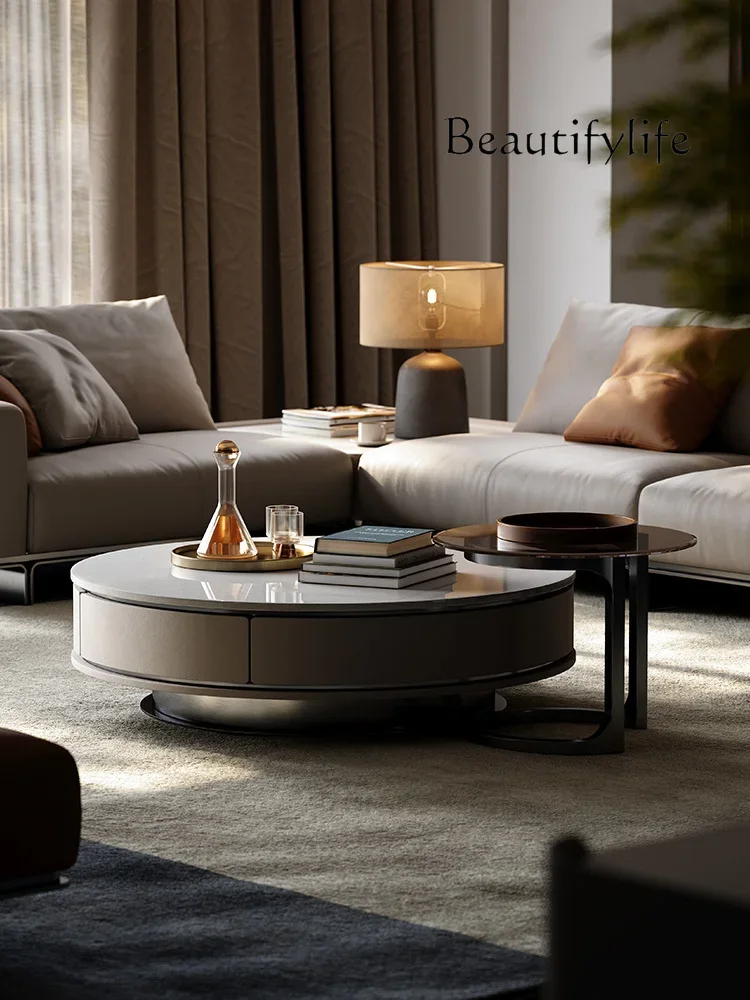 Italian Minimalist Natural Marble Tea Table Living Room round Table Combination
Italian Minimalist Natural Marble Tea Table Living Room round Table Combination