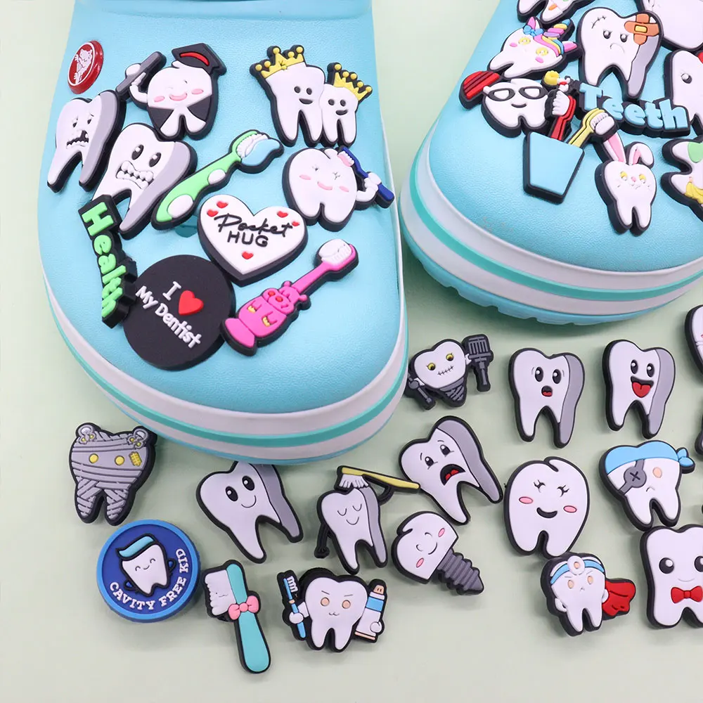 Wholesale 50pcs PVC Shoe Charms Cartoon Funny Cute White Teeth Accessories Shoe Buckles Fit Croc Jibz Kids X-mas Gift
Wholesale 50pcs PVC Shoe Charms Cartoon Funny Cute White Teeth Accessories Shoe Buckles Fit Croc Jibz Kids X-mas Gift