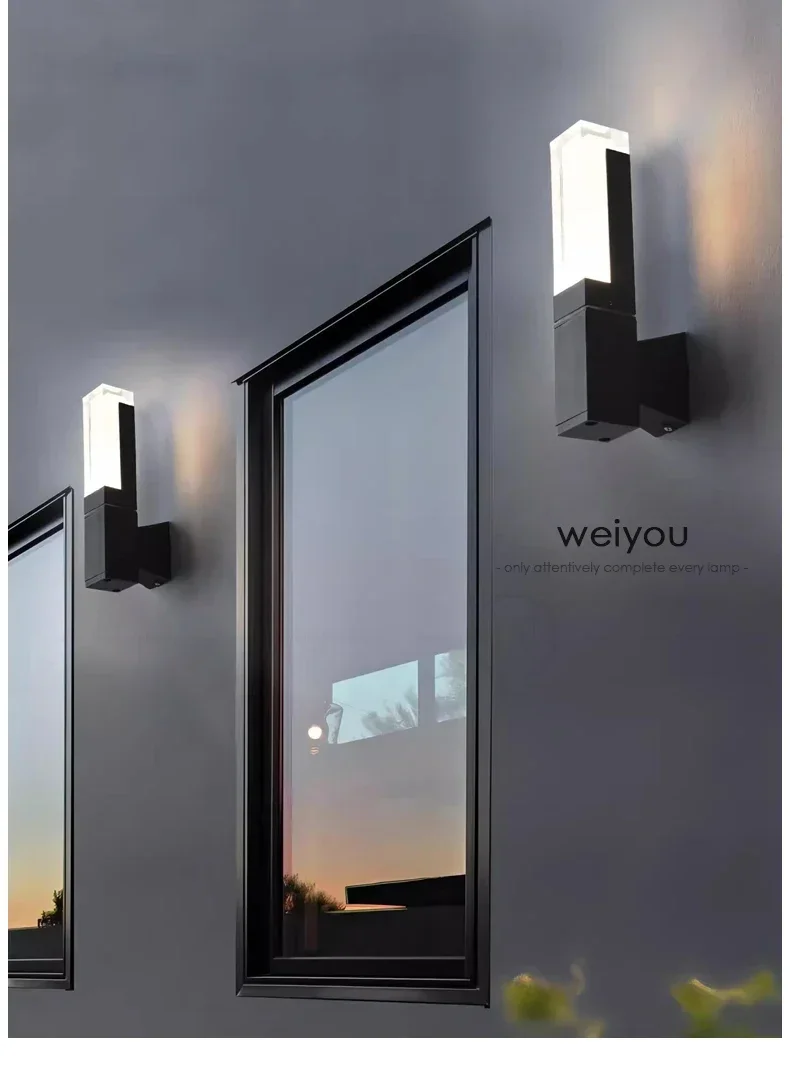 LED wall light outdoor warm white 3000K option