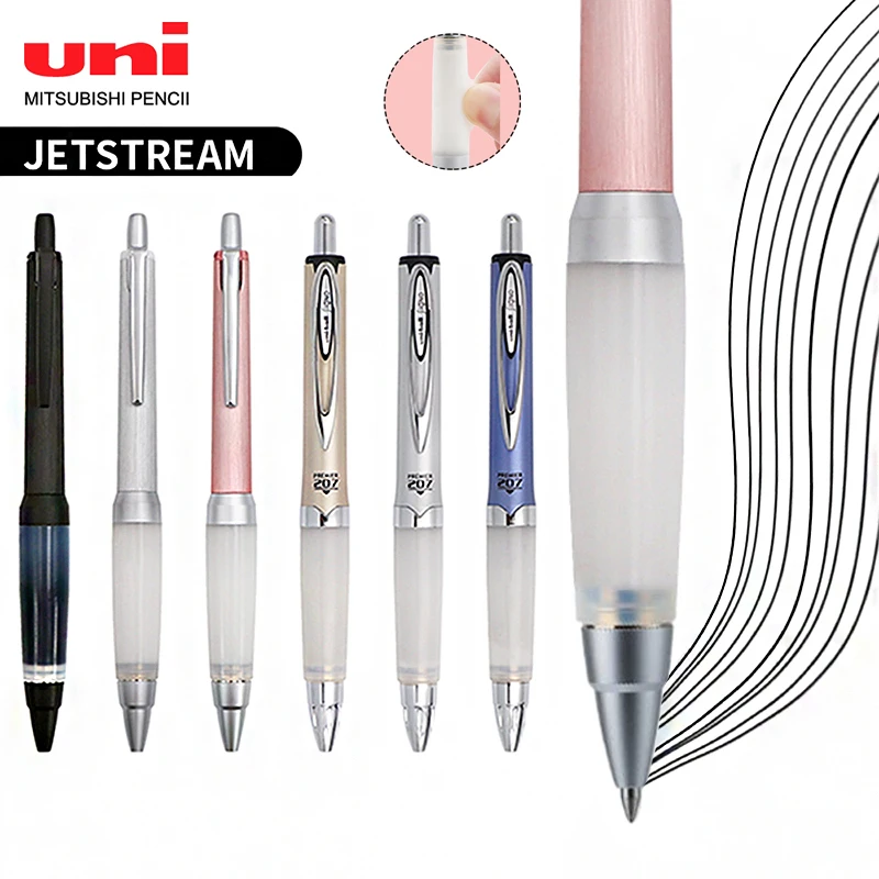 

Japan UNI Gel Pen SXN-1000 Metal Nid 0.7mm UNM-207GG Ballpoint Pen Soft Grip Rubber Low Center of Gravity Stationery Supplies