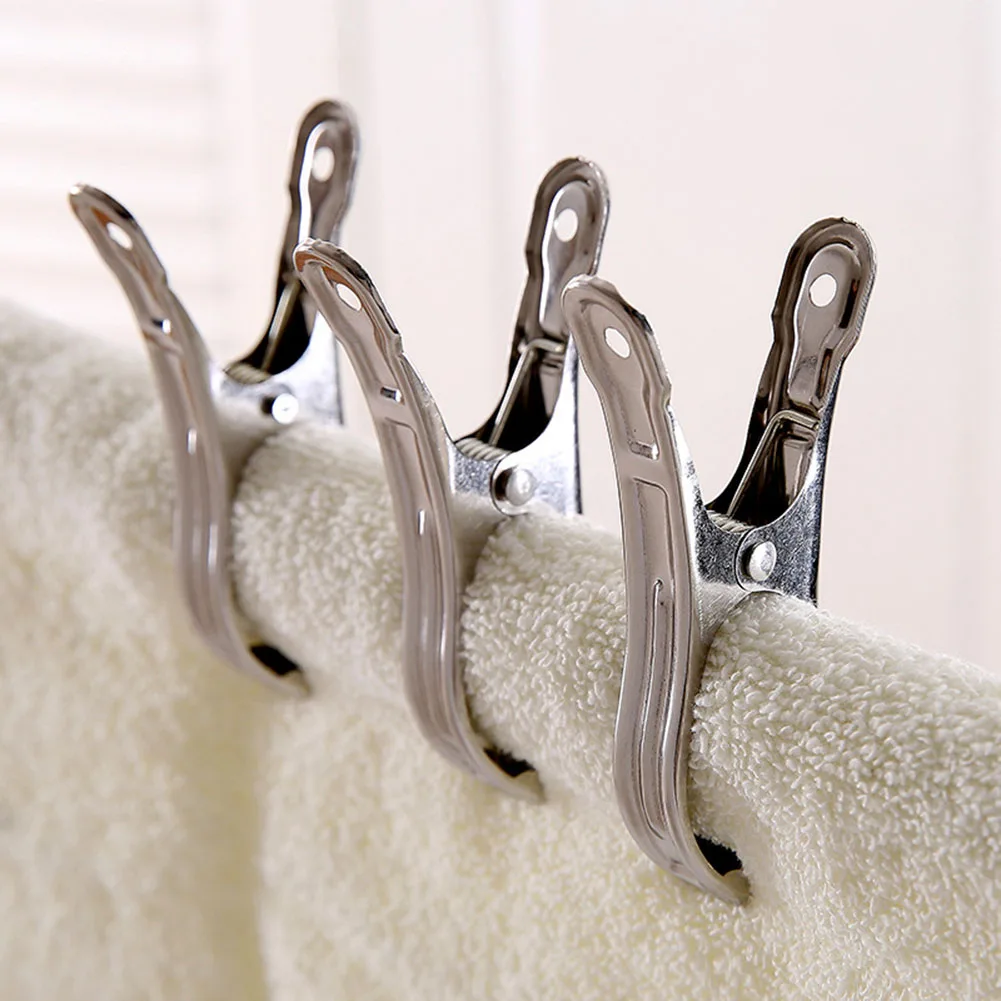 1pcs Stainless Steel Clothespins Large Beach Towel Clips Clothes Pegs Pins Clothing Hanger Clamp Household Clothespin
1pcs Stainless Steel Clothespins Large Beach Towel Clips Clothes Pegs Pins Clothing Hanger Clamp Household Clothespin