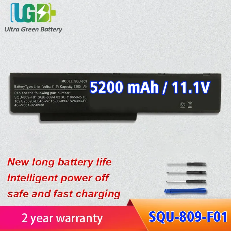 

UGB New SQU-809-F01 SQU-809-F02 Battery For Fujitsu Amilo Li3560 Pi3560 Pi3660 Li3710 Li3910 3UR18650-2-T0182