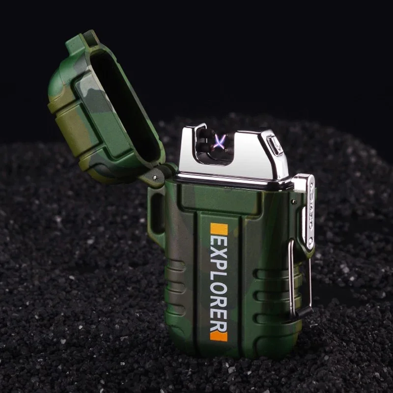 Outdoor Waterproof Dual Arc USB Electronic Lighter Strong Lanyard Cigarette Lighter With Safety Buckle Camping Emergency Tools
Outdoor Waterproof Dual Arc USB Electronic Lighter Strong Lanyard Cigarette Lighter With Safety Buckle Camping Emergency Tools