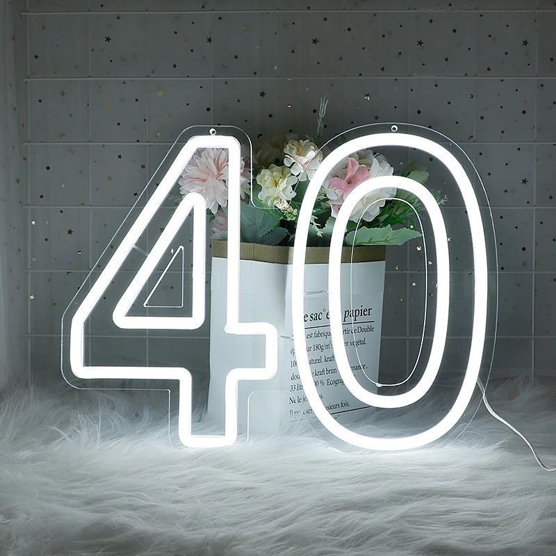 Generic Letter Neon Sign Custom For Wall Decor Number 09 LED Neon