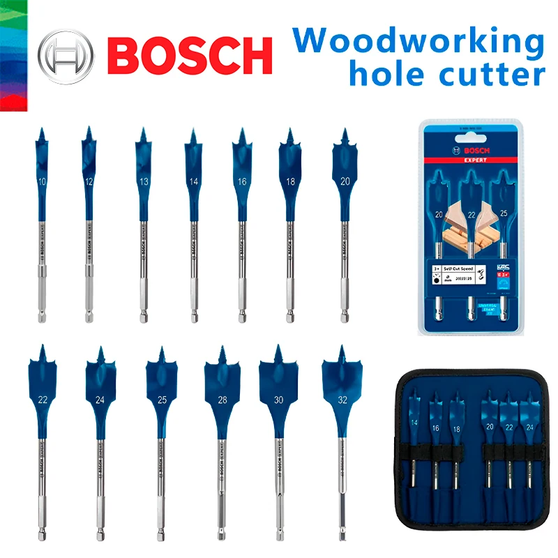 Bosch 3/6/7/8/13Pcs Expert Self Cut Speed Spade Bit Set with Hex Shank High Speed Flat Wood Drilling Professional Accessories
Bosch 3/6/7/8/13Pcs Expert Self Cut Speed Spade Bit Set with Hex Shank High Speed Flat Wood Drilling Professional Accessories