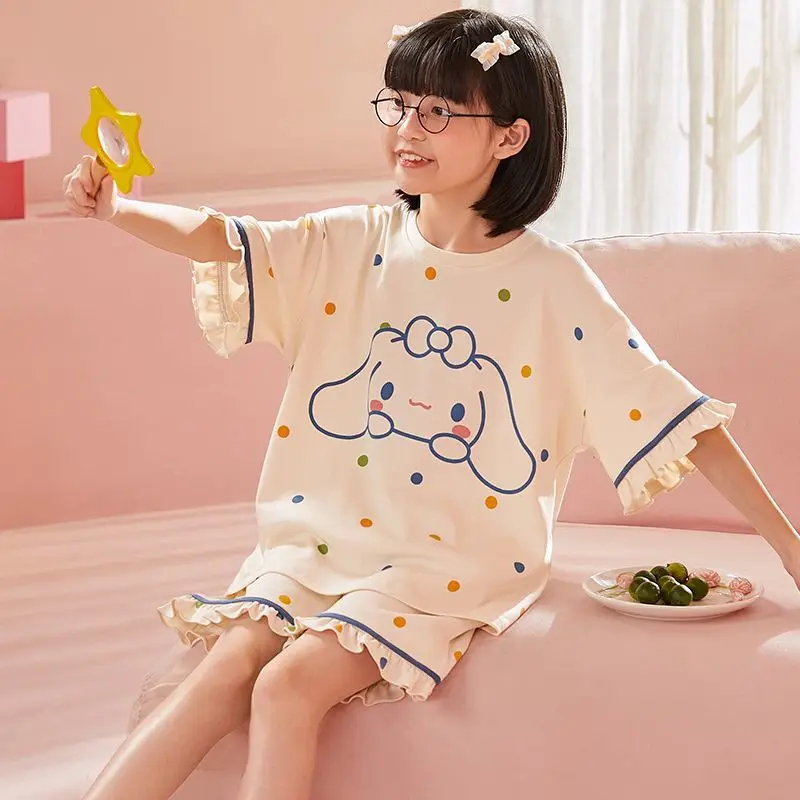 Детская Хлопковая пижама Sanrio Kuromi, летняя крутая Пижама с мультяшным рисунком коричника, вентилируемая, искусственная кожа, аниме, ночное белье с круглым вырезом, подарок для девочки
Детская Хлопковая пижама Sanrio Kuromi, летняя крутая Пижама с мультяшным рисунком коричника, вентилируемая, искусственная кожа, аниме, ночное белье с круглым вырезом, подарок для девочки