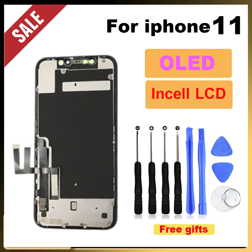 Оригинальный OLED ЖК-дисплей для iPhone 11, дисплей с сенсорным экраном, ЖК-дисплей, 3D сенсорный экран, дигитайзер, запасные части для сборки Pantalla
Оригинальный OLED ЖК-дисплей для iPhone 11, дисплей с сенсорным экраном, ЖК-дисплей, 3D сенсорный экран, дигитайзер, запасные части для сборки Pantalla