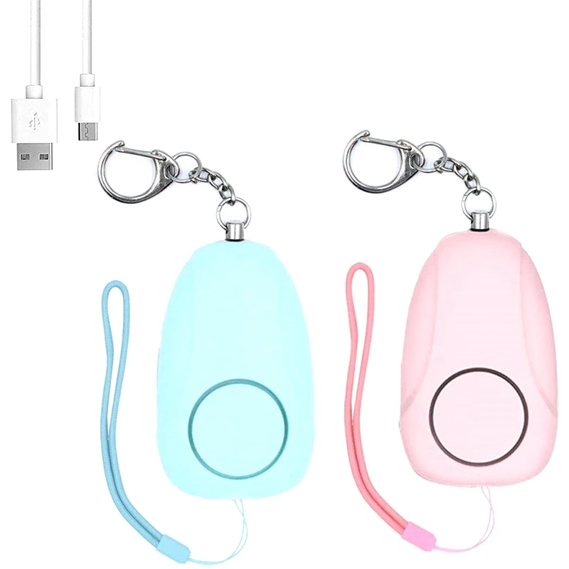 

Safe Sound Personal Alarm Siren Song USB Charging Personal Alarm 130Db Secure Siren With Keychain For Women Old Man Kids And Nig