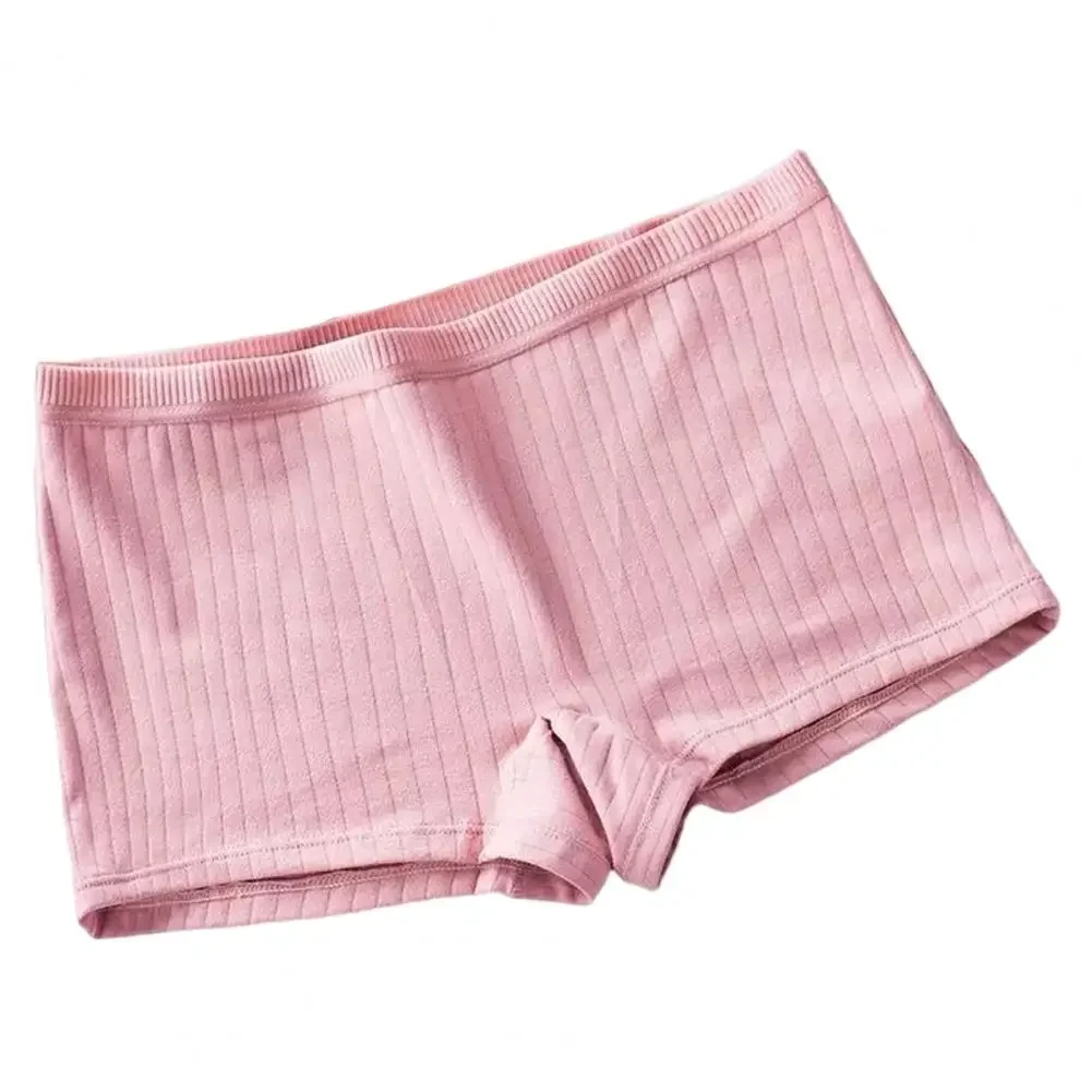 Boxer taille moyenne pour femme, culotte confortable, sous-vêtement, haute élasticité, short de sécurité pour femme, solide, document, grande taille 5