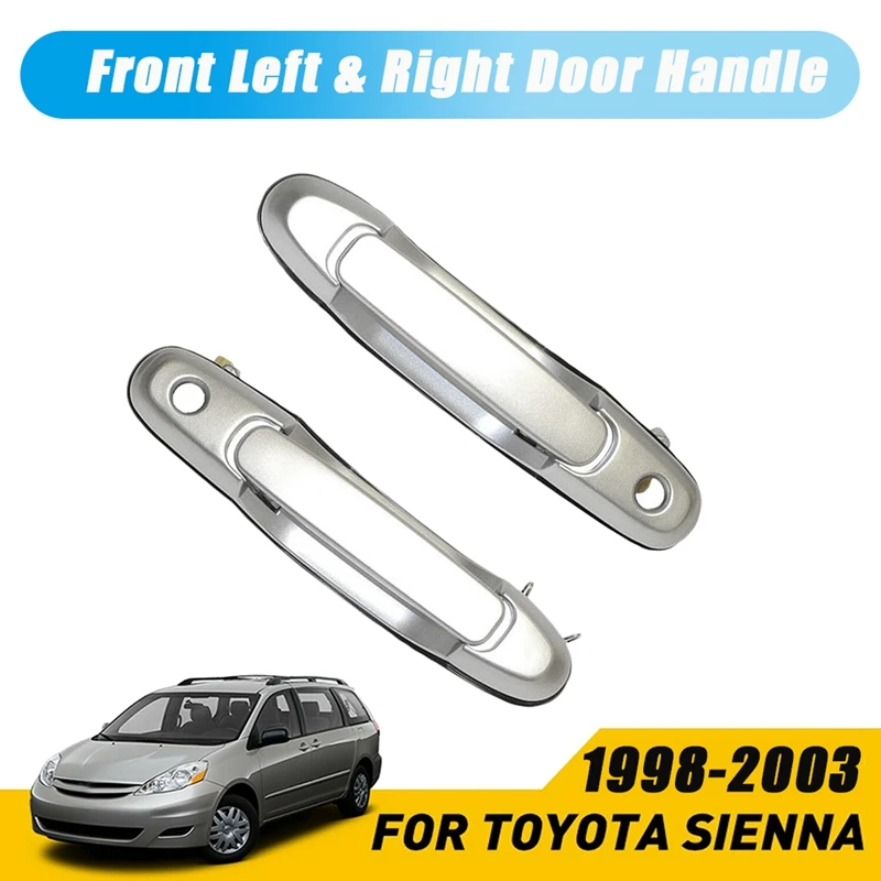 Комплект ручек для передней и наружной двери для Toyota 1998-2003 Toyota Sienna и пассажирской стороны 69220-08010-A0, серебристые
Комплект ручек для передней и наружной двери для Toyota 1998-2003 Toyota Sienna и пассажирской стороны 69220-08010-A0, серебристые