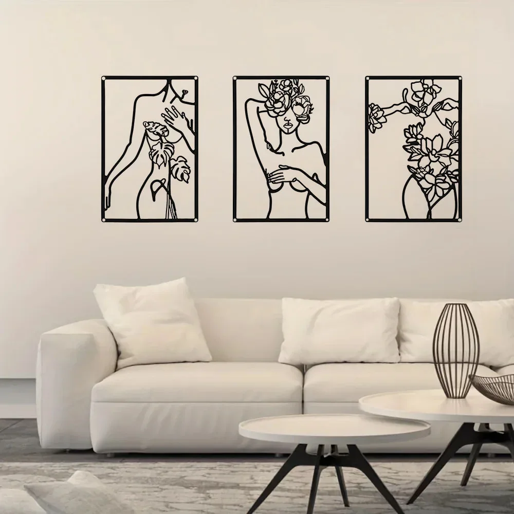 Crafts 3pc Minimalist Abstract Woman Wall Art - Metal Line Drawing Home Decor in Bedroom Bathroom Wall decor metal wall hanging
Crafts 3pc Minimalist Abstract Woman Wall Art - Metal Line Drawing Home Decor in Bedroom Bathroom Wall decor metal wall hanging