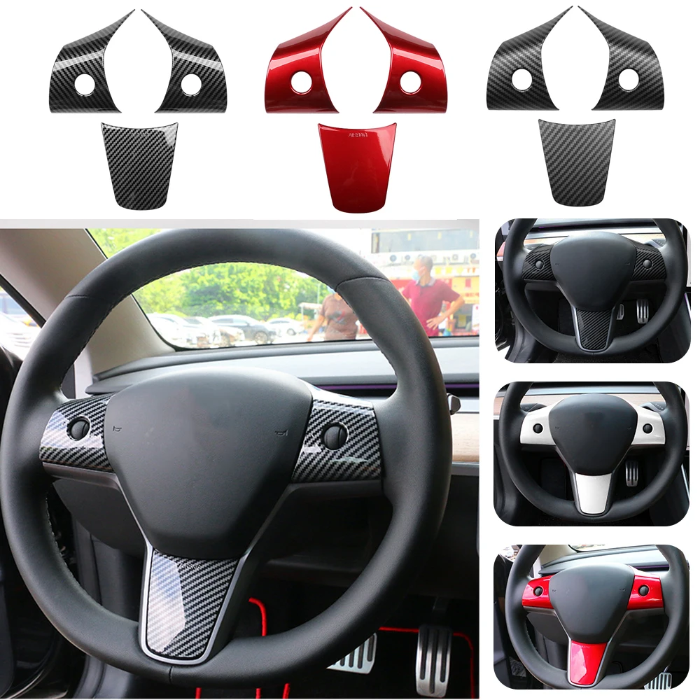 For Tesla Model 3 Model Y Car Steering Wheel Trim Automotive Interior Stickers ABS Carbon Fiber Patch Decoration Accessories
For Tesla Model 3 Model Y Car Steering Wheel Trim Automotive Interior Stickers ABS Carbon Fiber Patch Decoration Accessories