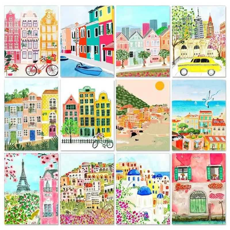 GATYZTORY illustration City Frame Diy Painting by numbers Handpainted Canvas painting Scenery Paint by numbers For adults Home d
GATYZTORY illustration City Frame Diy Painting by numbers Handpainted Canvas painting Scenery Paint by numbers For adults Home d