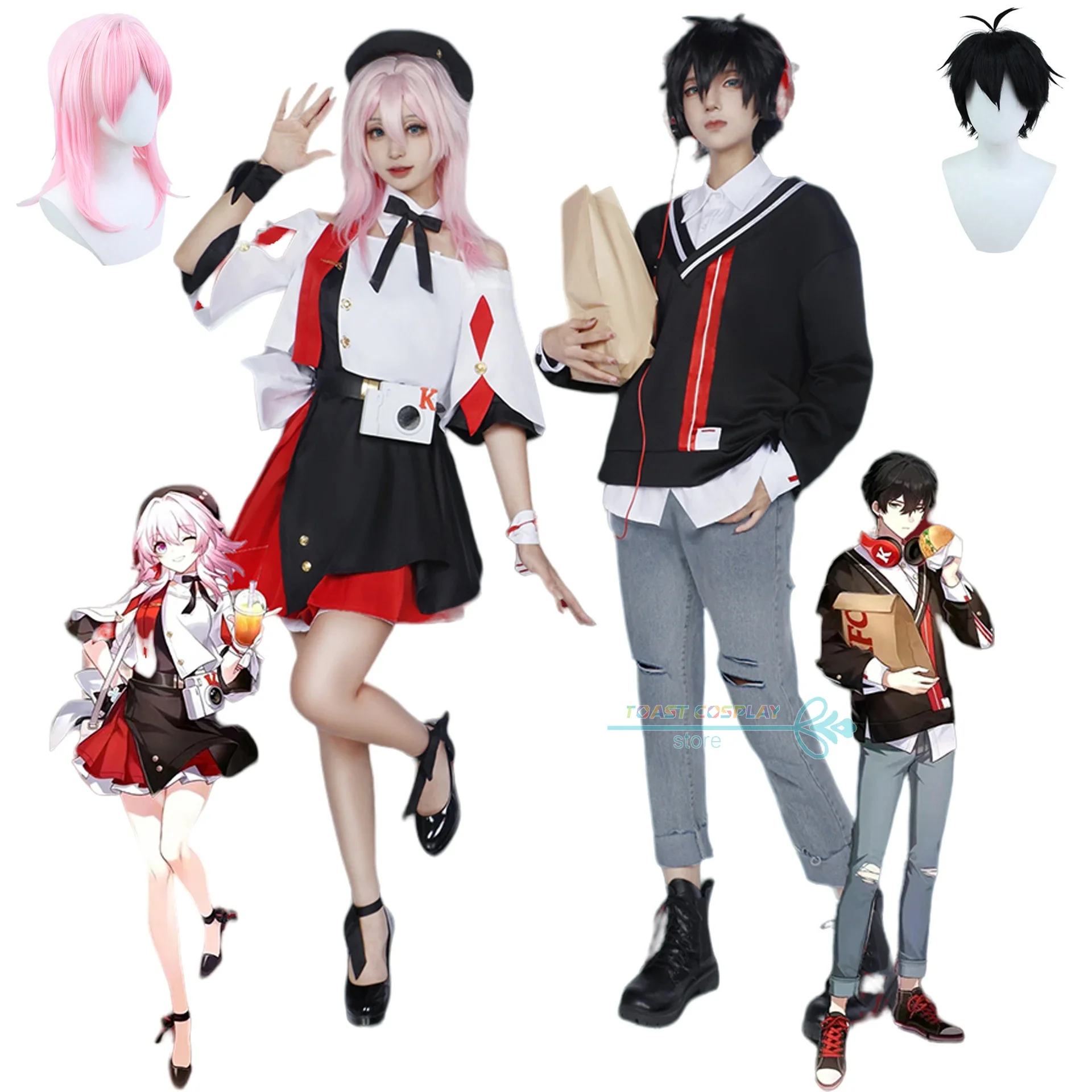 

7th March Dan Heng Cosplay Costume Game Honkai: Star Rail Dan Heng Honkai Cosplay Casual Wear Wig Full Set for Halloween Party