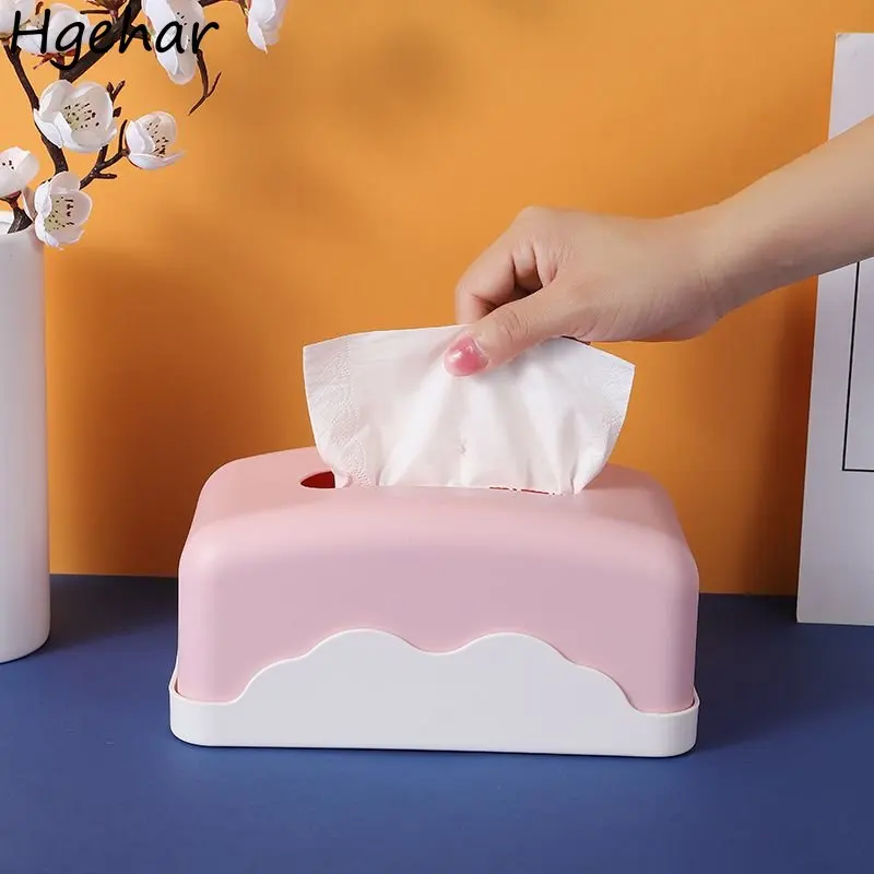 Plastic Tissue Boxes Simple Color Contrast Paper Holder Cute Desktop Napkin Cases Ins Creative Waterproof Kitchen Boite Mouchoir 
Plastic Tissue Boxes Simple Color Contrast Paper Holder Cute Desktop Napkin Cases Ins Creative Waterproof Kitchen Boite Mouchoir