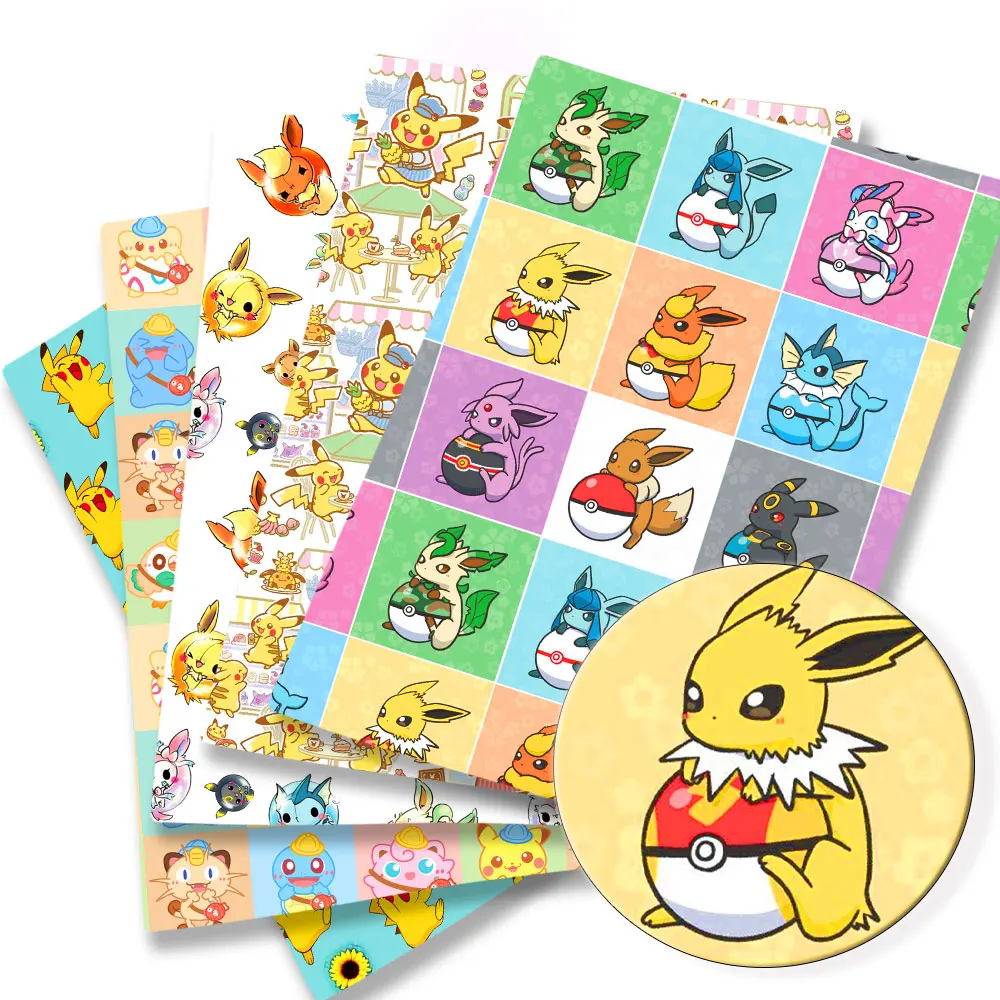 

Pokemon Cartoon Fabric140*50cm Handmade Sewing Patchwork Quilting Baby Dress Home Sheet Printed Fabric Fabric Sewing Kids Fabric