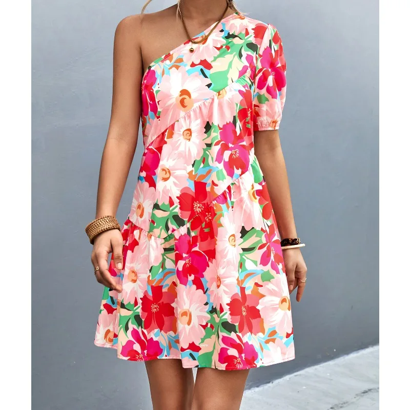New Fashion Women's One Shoulder Printed Loose Casual Dress Temperament Commuting 2024 Summer Women Elegant A-line Dresses
New Fashion Women's One Shoulder Printed Loose Casual Dress Temperament Commuting 2024 Summer Women Elegant A-line Dresses