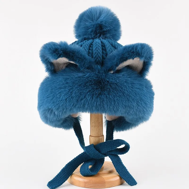 Sweet Cute Ushanka Women's Autumn and Winter Warm Fox Cat Ears Earmuffs Hat Thickened Fleece Knitted Woolen Cap
Sweet Cute Ushanka Women's Autumn and Winter Warm Fox Cat Ears Earmuffs Hat Thickened Fleece Knitted Woolen Cap
